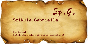 Szikula Gabriella névjegykártya